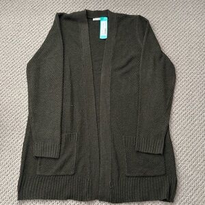 NWT Pink Clover Cardigan Olive Color